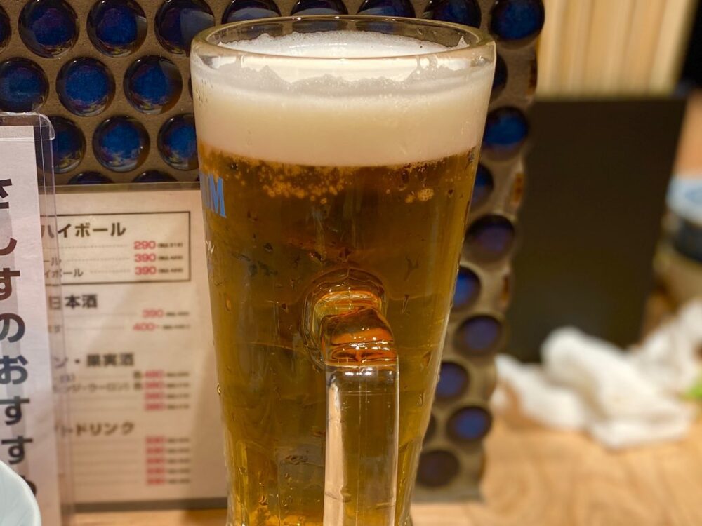 寿司酒場「さしす」ビール