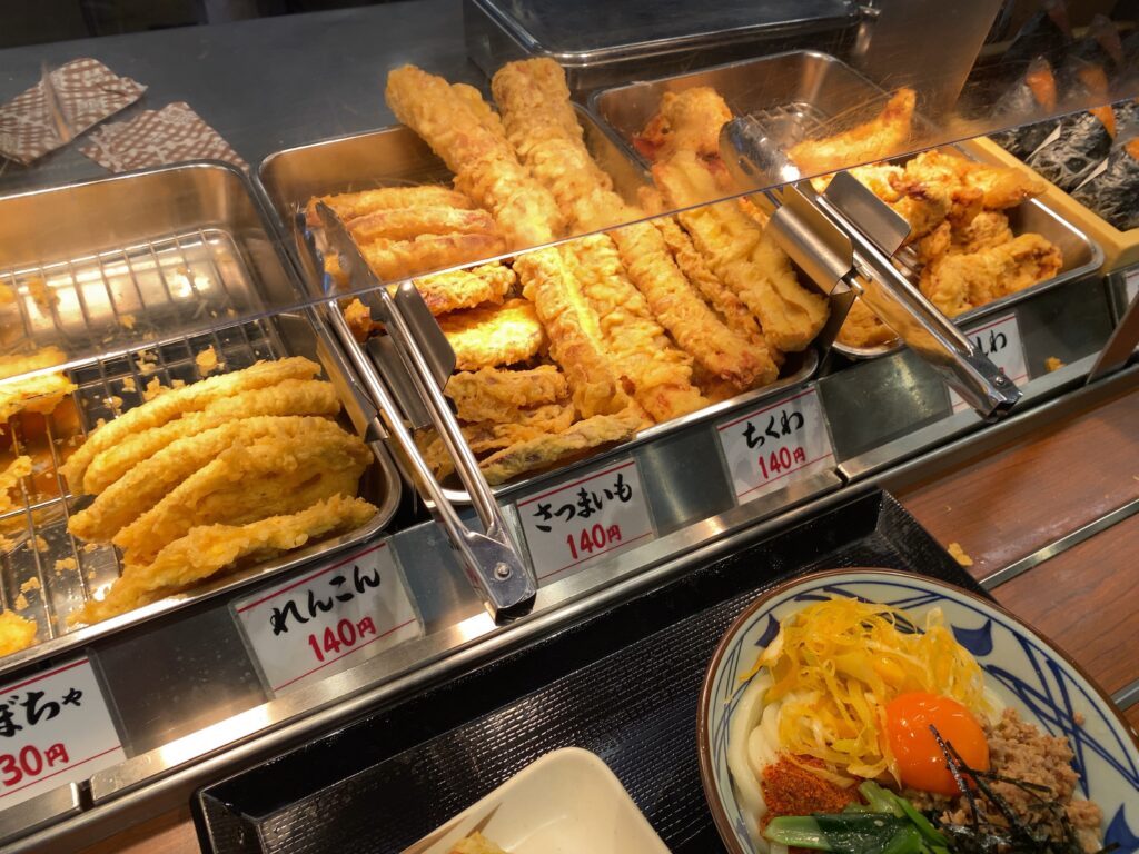 丸亀製麺 店舗内観 天ぷらコーナー